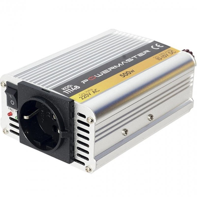 Інвертор автомобільний PowerMaster 12V-220V 500W