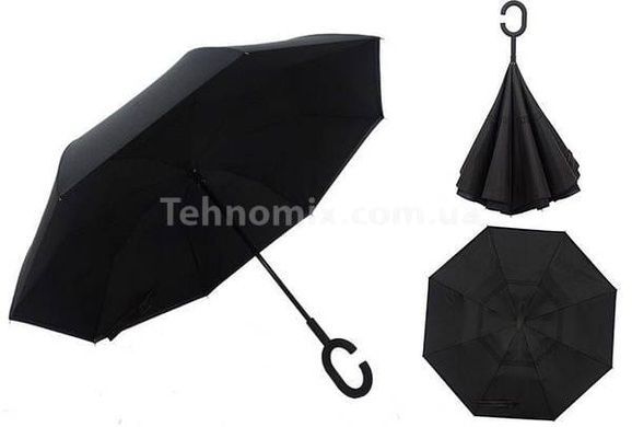 Парасолька навпаки Up Brella однотонна Чорний