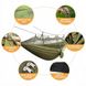 Туристичний гамак Travel hammock з москітною сіткою Хакі