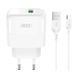 Сетевое зарядное устройство блок питания XO L135 QC18W 1USB-A Fast Charging Charger with Type-c cable Белое