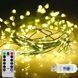 Гирлянда роса пушистая линейная внутренняя 30м 300LED USB Зеленая проволока, теплый свет