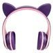 Беспроводные Bluetooth наушники с кошачьими ушками LED TO-99 Розовые