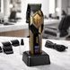Машинка для стрижки аккумуляторная со сменными насадками VGR-119 GOLD Черная с золотым