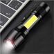 Фонарик ручной аккумуляторный Li-Ion microUSB 513-XPE+COB Черный