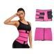 Утягивающий пояс для похудения Waist training corset Розово-черный L