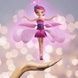 Летающая кукла фея Flying Fairy летит за рукой на подставке Розовая