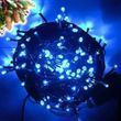 Гирлянда линейная 380LED от сети G512 Зеленый кабель, синий свет