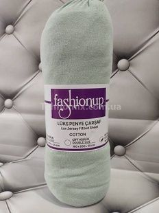 Простирадло на гумці Fasionup Mint 180х200см Трикотаж Бавовна