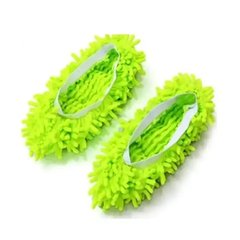 Тапочки-швабра из микрофибры 2 шт для мытья пола Зеленые