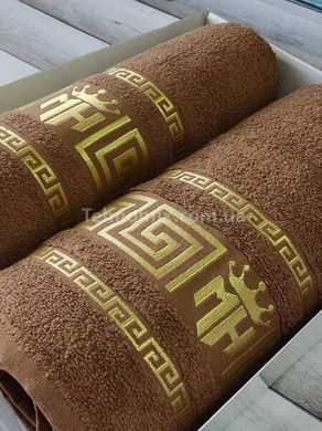 Полотенца подарочные Moz versace bej набор 2шт