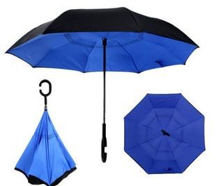 Парасолька навпаки Up Brella однотонний Синій