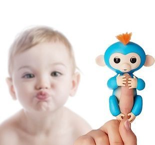 Интерактивная обезьянка fingerlings happy monkey Синий