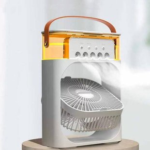 Вентилятор настольный с увлажнением и подсветкой от USB Белый