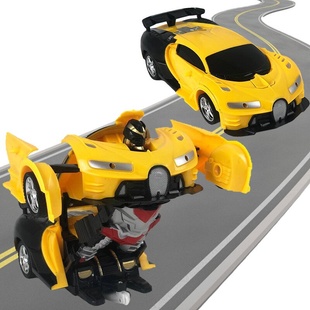 Машинка Трансформер Bugatti Robot Car Size 1:18 ЖОВТА (Variable Mars)