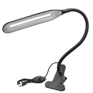 Лампа настольная на прищепке от USB HA-106 Черная