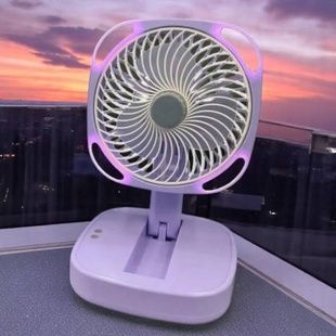 Вентилятор настольный с подсветкой JK-670 Фиолетовый