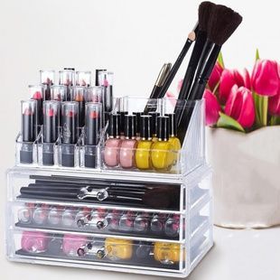 Акриловий органайзер Cosmetic Storage Box для косметики (3 шухлядки)