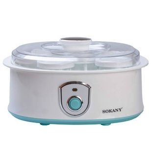 Йогуртница Sokany SK-2304 на 7 баночек, Белая