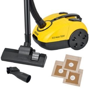 Пылесос проводной бытовой 700Вт ROTEX RVB16-Y EcoClean Черный с желтым