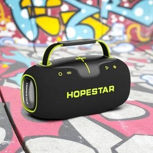 Колонка портативна акумуляторна 350 Вт, IPX6, Bluetooth 5.3, з мікрофоном та RGB-підсвічуванням Hopestar party 150 Чорна