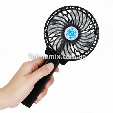 Ручний вентилятор на підставці fan 2 (складна ручка) - Чорний