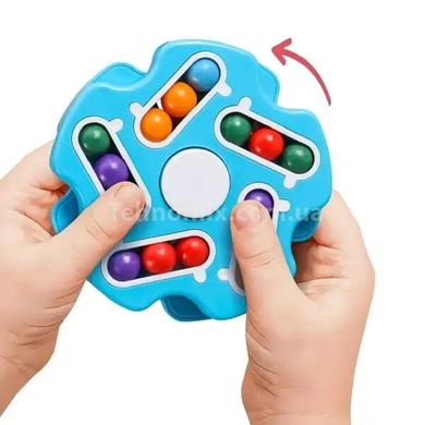 Спиннер детский развивающий антистресс Finger Top Cube Голубой