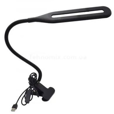 Лампа настольная на прищепке от USB HA-106 Черная