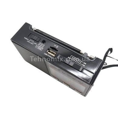 Радиоприемник переносной аккумуляторный с функцией подключения по Bluetooth GOLON RX382 LED Черный