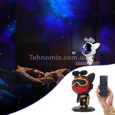 Проектор звездного неба в виде космической собаки Spase Dog Galaxy Star Light Красный