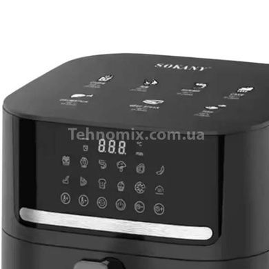Аерофритюрниця 6,5л 1800Вт 36.2x36.2x34.5см Sokany SK-10040 Чорна