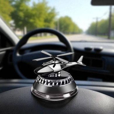 Ароматизатор автомобільний із сонячною панеллю Вертоліт із великим флаконом K-40 Чорний