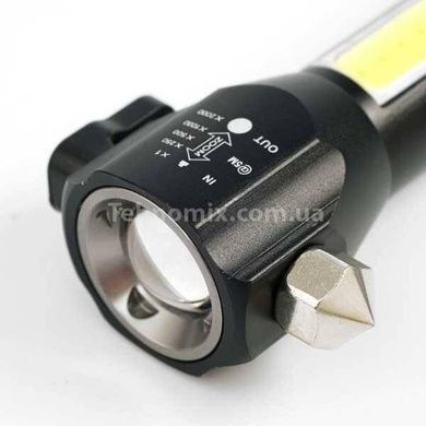 Ліхтар ручний аварійний t6-28LED USB + склобій Чорний