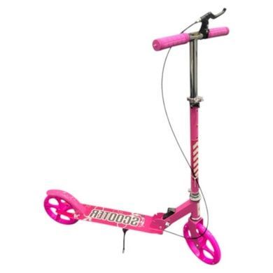 Самокат двоколісний з гальмом на кермі PU 200мм 109pink Рожевий