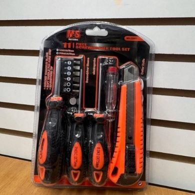 Набір викруток із змінними насадками + канцелярський ніж 11в1 Screwdriver+utility knife set 448 AND