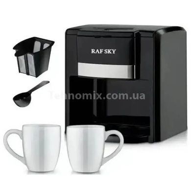 Кофеварка капельная на 2 чашки 650Вт RAF SKY RS7320 Черная