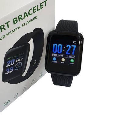 Фитнес смарт часы Smart Bracelet Черные