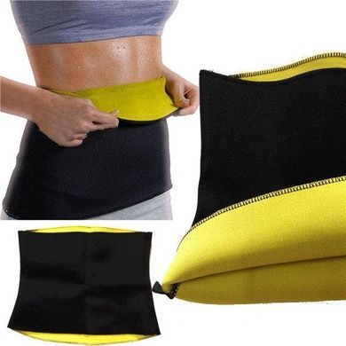 Пояс для похудения Hot Shapers цельный Черный с желтым р-р XXL