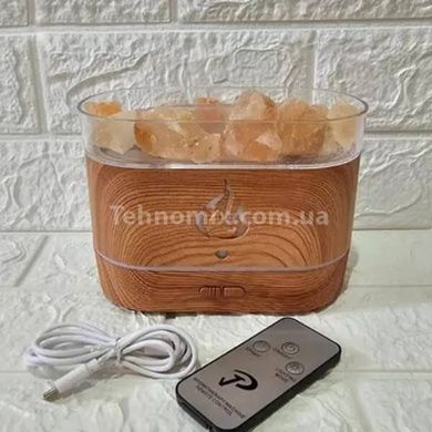 Зволожувач повітря з соляним камінням Aroma Diffuser UV-1/FT-1928 Світле дерево