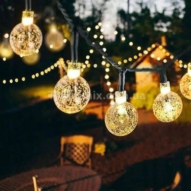 Гирлянда Шарики 100 Led уличная влагоустойчивая черный провод SF- 64 Белый свет