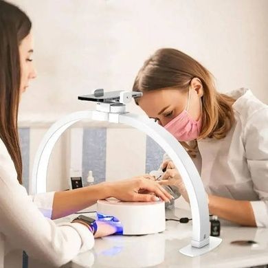 Лампа настільна салонна безтіньова для майстрів манікюру та педикюру LED F-686 15W, 3000-6000K, 1200Lm Біла