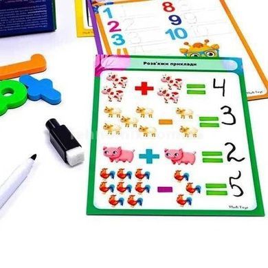 Набір магнітний, що розвиває Математика з маркером Vladi Toys