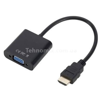 Конвертер HDMI на VGA с audio кабелем Черный