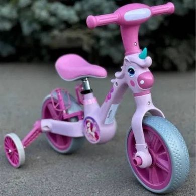 Велосипед дитячий зі страховими знімними колесами Best Trike JM-1071-9 Рожевий