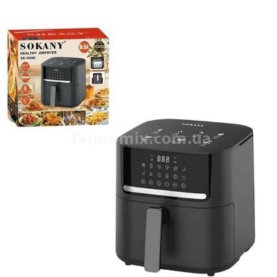 Аерофритюрниця 6,5л 1800Вт 36.2x36.2x34.5см Sokany SK-10040 Чорна
