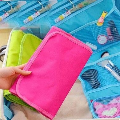 Дорожный подвесной органайзер для косметики Makeup Travel Розовый