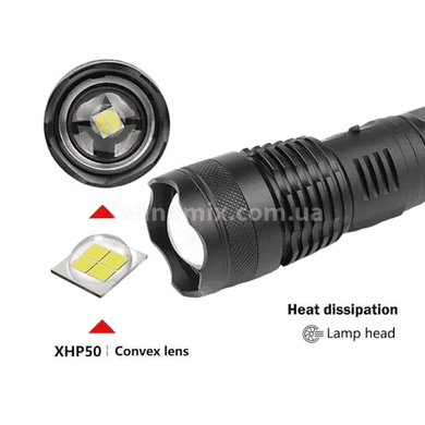 Фонарь ручной с USB зарядкой BLP02-P50