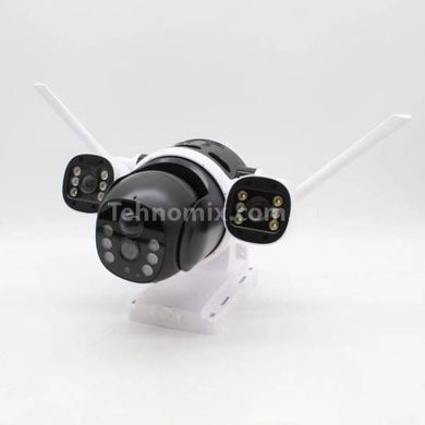 Камера видеонаблюдения уличная с солнечной панелью Wi-Fi IP66 4G 12mp JE-190-2 Белая