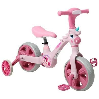 Велосипед дитячий зі страховими знімними колесами Best Trike JM-1071-9 Рожевий