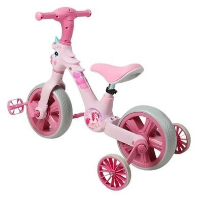 Велосипед дитячий зі страховими знімними колесами Best Trike JM-1071-9 Рожевий