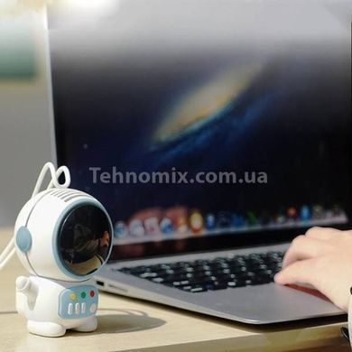 Міні-вентилятор безлопатевий на шию USB Блакитний